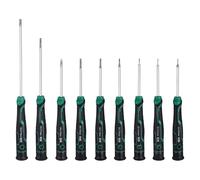 sourcing map 9 destornilladores de precisión pequeños SL1.0+SL1.2+SL1.4+SL1.6+SL2.0+SL2.4+SL3.0 pequeños destornilladores de precisión magnéticos ranurados S2 de acero con agarre acolchado para reloj