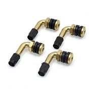 sourcing map 90 Grados Tallo Válvula de Neumático Sin Cámara de Motos Dorado 7mm