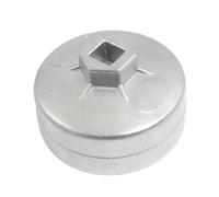 sourcing map 905 Llave de Filtro de Aceite 15 Estrías 73mm Dia Socket Forma Gorra