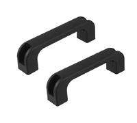 sourcing map A12110600UX0727 - Pack de 2 tiradores en forma D para cajones de armarios (plástico, 120 mm) color negro
