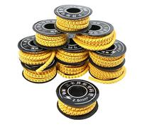 sourcing map a13082100ux0584-0-9 Marcador de Cables (PVC, 2500 Piezas, 2,5 mm2)