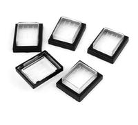 sourcing map a13112200ux0221-5 piezas rectángulo de plástico interruptor anti-polvo impermeable cubre protectores