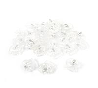 sourcing map a14050700ux0817-30pcs claras 4.5mm de plástico de diámetro doble agujero cerraduras de cordón cuerda terminan tapones