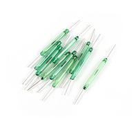sourcing map A14051900UX1198 Interruptor de láminas Green/Silver Set de 10 Piezas