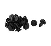 sourcing map A15041800Ux0019 Grapas Remache Color Negro De Plástico 15Pcs 10mm Clip para Bandeja de Maletero