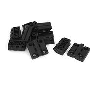 sourcing map Bisagra Puerta 48×48 mm, 10x Bisagras de Plástico Negro, Bisagras de Gabinete Rodamiento de Bolas, Bisagras Madera para Armario Ventana Cajas de Herramientas