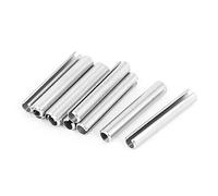 sourcing map - a15081000ux0319 M6 x 40 mm 304 Acero inoxidable dividida Spring Roll Pasadores - tono de plata (Juego de)