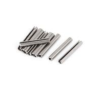 sourcing map - a15081000ux0349 M2 x 16 mm 304 Acero inoxidable dividida Spring Roll Pasadores - tono de plata (Juego de)
