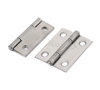 sourcing map a15121800ux0773 - 2pcs Puerta Bisagras (Acero Inoxidable, 40 mm x 30 mm)