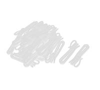 sourcing map a15122100ux1498 Profundidad Ajustable Bloqueo De Pinch Pleat Cortina Cinta Clip Gancho (25 Piezas), Color Blanco