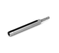 sourcing map - a16011600ux0946 120 mm largo 8 mm Hex Nut Socket ranurado Extensión Conductor Bit Adaptador - Plata gris