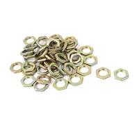 sourcing map a16033100ux0489 M9 X 0,75 x 2,5 mm de acero al carbono tuercas hexagonales cierre