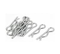 sourcing map a16041400ux0858 2.5 x 45mm Resorte Bloqueo Metal Chaveta Clip Cabello Pasador - Plateado Tono (10Uds)