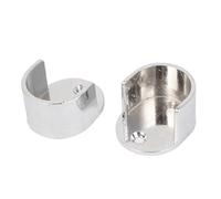 sourcing map a16071200ux0220 Brida de barra de armario armario armario 26 mm de diámetro Metal redondo Tubo Rod Brida Holder Soporte 2pcs