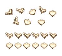 sourcing map Abalorio de corazón, colgante de aleación con forma de corazón de San Valentín, cuentas colgantes para hacer joyas, collares, pulseras, aretes, adornos de Navidad, Medium, Cristal, No es