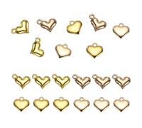 sourcing map Abalorio de corazón, colgante de aleación con forma de corazón de San Valentín, cuentas colgantes para hacer joyas, collares, pulseras, aretes, adornos de Navidad, Medium, Cristal, No es
