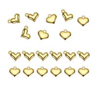 sourcing map Abalorio de corazón, colgante de aleación con forma de corazón de San Valentín, cuentas colgantes para hacer joyas, collares, pulseras, aretes, adornos de Navidad, Medium, Cristal, No es