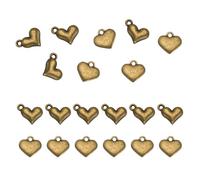 sourcing map Abalorio de corazón, colgante de aleación con forma de corazón de San Valentín, cuentas colgantes para hacer joyas, collares, pulseras, aretes, adornos de Navidad, Medium, Cristal, No es