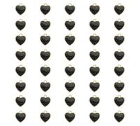 sourcing map Abalorio de corazón con purpurina, dije de corazón de San Valentín, llaveros de aleación con pegamento goteante, purpurina para hacer joyas, aretes, collares, pulseras, manualidades, 11mm