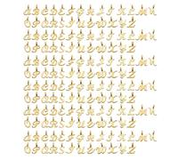 sourcing map Abalorio de letra A-Z, juego de 6 / 156 colgantes del alfabeto, juego de dijes de letra pequeña con inicial para manualidades, pulseras, collares, colgantes, pendientes, joyas, oro, 0.6"