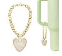 sourcing map Abalorio de letra para vaso Stanley, bonito dije de letra de burbuja, accesorios de identificación con diamantes de imitación brillantes, Pequeño, Resina, Diamantes de imitación