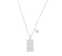 sourcing map Abalorio de tarot, 26 x 12 mm, acero de titanio, cuadrado, esmaltado, para tarjeta de tarot, dije rectangular para aniversario, Navidad, cumpleaños, plateado, 26x12mm, Acero aleado, No es