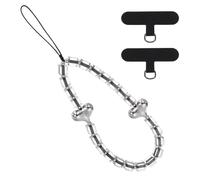sourcing map Abalorio de teléfono con cuentas, correa de muñeca de resina, correa antirrobo, cadena de teléfono celular con parches para cámara, llavero y cartera, decoración, 20cm, Resina, Sin piedra