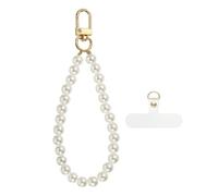 sourcing map Abalorio de teléfono con cuentas de cristal, cadena de correa para teléfono celular con pestaña de sujeción para mujer, teléfonos inteligentes y cámara, 13cm, Cristal, Sin piedra preciosa