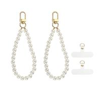 sourcing map Abalorio de teléfono con cuentas de cristal, cadena de correa para teléfono celular con pestaña de sujeción para mujer, teléfonos inteligentes y cámara, 13cm, Cristal, Sin piedra preciosa