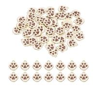 sourcing map Abalorio esmaltado con diseño de pata de perro, llavero con colgante de pata de perro, para hacer joyas, 17.5x15mm, Metal, Sin piedra preciosa