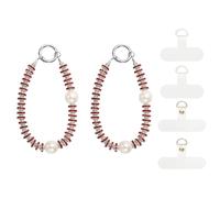 sourcing map Abalorio para teléfono con cuentas de cristal, cadenas de correa para teléfono celular con pestaña de sujeción para cámara de smartphone de mujer, 14cm, Cristal, Sin piedra preciosa