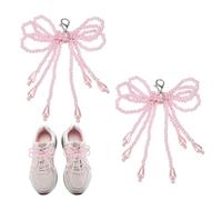 sourcing map Abalorio para zapatos con lazo de perlas para tenis, zapatos con lazo, decoración de hebilla, cadena de cuentas de perlas para bricolaje, vestidos, cordones, accesorios, regalos, joyería