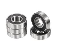 sourcing map ABEC3 - 5 rodamientos de bolas de ranura profunda R8-2RS de 1/2 pulgadas de diámetro interior x 1-1/8 pulgadas de diámetro exterior x 5/16 pulgadas de altura, rodamientos en miniatura de