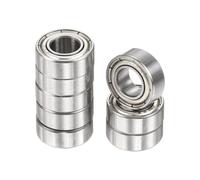 sourcing map ABEC3 - 8 rodamientos de bolas de ranura profunda R188ZZ de 1/4 pulgadas de diámetro interior x 1/2 pulgadas de diámetro exterior x 3/16 pulgadas de altura, rodamientos en miniatura de