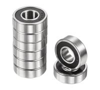 sourcing map ABEC3 - 8 rodamientos de bolas de ranura profunda R6-2RS de 3/8 pulgadas de diámetro interior x 7/8 pulgadas de diámetro exterior x 9/32 pulgadas de altura, rodamientos en miniatura de