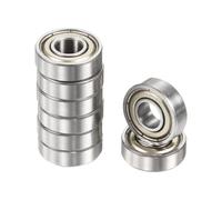 sourcing map ABEC3 - Rodamientos de bolas de ranura profunda R4ZZ de 1/4 pulgadas de diámetro interior x 5/8 pulgadas de diámetro exterior x 10/51 pulgadas de altura, rodamientos en miniatura de doble
