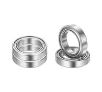 sourcing map ABEC5 - 4 rodamientos de bolas de ranura profunda R1212ZZ de 1/2 pulgadas de diámetro interior x 3/4 pulgadas de diámetro exterior x 5/32 pulgadas de altura, rodamientos en miniatura de