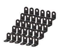 sourcing map Abrazadera De Esquina De Metal Negro De Esquinas De Unión Con Tornillos 30 unids 12x12mm