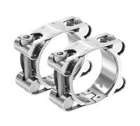 sourcing map Abrazadera de manguera T-Bolt de 120-130 mm, acero inoxidable 304, doble cabeza, ajustable, abrazaderas de tubo de radiador de admisión para fontanería automotriz, tuberías de intercooler