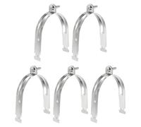 sourcing map Abrazadera de puntal EMT de 5 pulgadas de longitud universal de acero inoxidable 304 galvanizado con perno y tuerca para conducto rígido de tubería EMT, color plateado