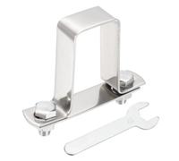 sourcing map Abrazadera de tubo cuadrada en forma de U, 30 x 60 mm, soporte en forma de U, abrazadera de correa cuadrada de acero inoxidable 304 con tuercas de placa de perno y llave para tuberías