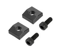 sourcing map Abrazadera de tuerca de bloqueo de guitarra y tornillos de metal para bloque de cuerda de guitarra, accesorios de tuerca negra para puente de trémolo, 6 piezas