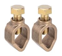 sourcing map Abrazadera de Varilla de Tierra Conectores de Tierra 13.8mm Ideal para Tuberías Paquete de 2