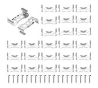 sourcing map Abrazaderas de repuesto para bombillas LED T5 con tornillos para iluminación LED integrada, paquete plano de 24 unidades