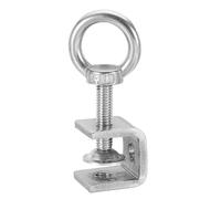 sourcing map Abrazaderas en C de acero al carbono de 85 mm, cuadradas, galvanizadas, mini abrazadera de tigre, clip en U de metal resistente con tornillo de gancho para montaje de soldadura de