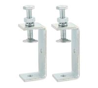 sourcing map Abrazaderas en C de acero al carbono de 85 mm, cuadradas, galvanizadas, mini abrazadera de tigre, ajustable, clip en U de metal resistente con tornillos hexagonales para montaje de