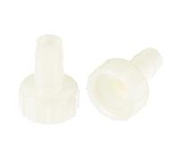 sourcing map ABS Manguera Lengüeta Accesorio Acoplador, 10mm Lengüeta x G1/2 Hembra Rosca Tubería Adaptador, Blanco 2uds