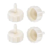 sourcing map ABS Manguera Lengüeta Accesorio Acoplador, 4mm Lengüeta x G1/2 Hembra Rosca Tubería Adaptador, Blanco 4uds