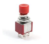sourcing map AC 120 V 5 A Rojo Gorra 6 Pin DPDT Interruptor pulsador 2 Posiciones