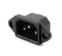 sourcing map Ca 250 V 10 A IEC 320 C14 3 Pin Panel de Vaso Enchufe Macho Conector de alimentación